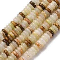 Natural Green Banded Calcite(Afghan Jade) Beads Strands&nbsp;G-L624-H11-6x2mm