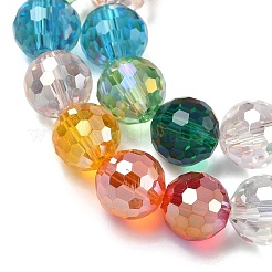 Electroplate Transparent Glass Beads Strands&nbsp;EGLA-K015-16