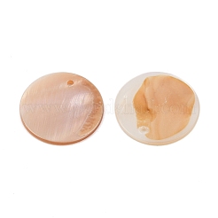 Dyed Natural Flat Round Shell Pendant&nbsp;SHEL-P003-06A