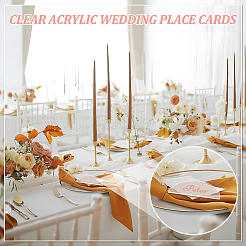 Transparent Acrylic Blank Place Cards&nbsp;TACR-WH0006-07A