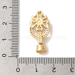 Brass Micro Pave Cubic Zirconia Fold Over Clasps&nbsp;KK-B098-07G-03