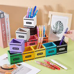 12Pcs Wood Crayon Storage Box&nbsp;OFST-WH0004-063