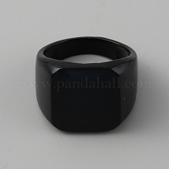 Brass Rectangle Signet Ring for Men&nbsp;RJEW-WH0011-11A