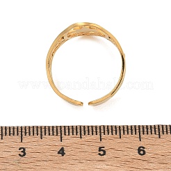 304 Stainless Steel Cuff Open Rings for Women&nbsp;RJEW-F218-01G