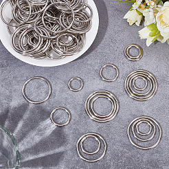 100Pcs 5 Styles Iron Linking Ring&nbsp;IFIN-GO0001-04