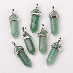 Natural Green Aventurine Double Terminated Pointed Pendants&nbsp;G-F295-04A