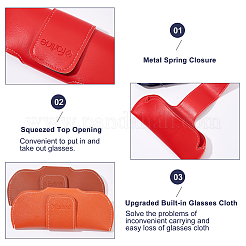 2pcs PVC Leather Eyeglasses Case&nbsp;AJEW-NB0003-41