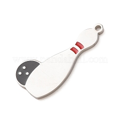 304 Stainless Steel with Black Enamel Pendants&nbsp;SA-CBA061A-01P
