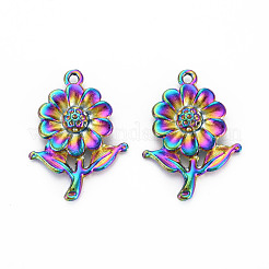 Rainbow Color Alloy Pendant Rhinestone Settings&nbsp;PALLOY-S180-296-NR