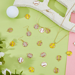 24Pcs 4 Styles Alloy Enamel Pendants&nbsp;ENAM-HY0001-56