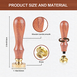 Brass Wax Seal Stamp with Handle&nbsp;AJEW-WH0184-1025