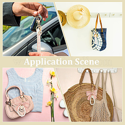 2Pcs 2 Styles Cotton & Iron & Alloy Keychain&nbsp;KEYC-CP0001-24C