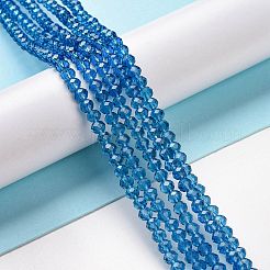 Faceted Rondelle Transparent Glass Beads Strands&nbsp;EGLA-J134-4x3mm-B11