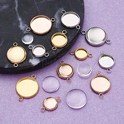 3 Colors 36Pcs 304 Stainless Steel Cabochon Connector Settings&nbsp;DIY-TA0003-52