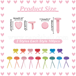200Pcs 2 Styles Iron Brads&nbsp;FIND-ME0003-31