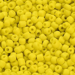 Frosted Opaque 6/0 Glass Seed Beads&nbsp;SEED-R029-4mm-A04