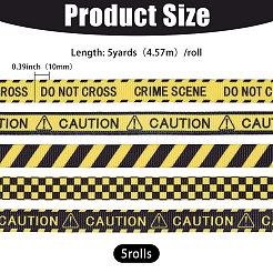 5Rolls 5 Styles Polyester Grosgrain Ribbon&nbsp;OCOR-CA0001-39