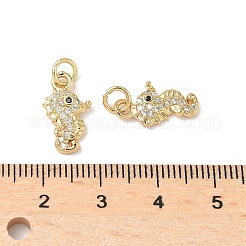 Brass Micro Pave Cubic Zirconia Pendants&nbsp;KK-C104-11G