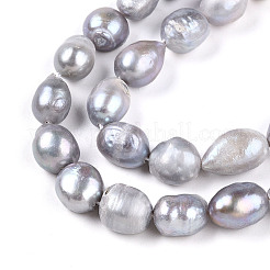Natural Cultured Freshwater Pearl Beads Strands&nbsp;PEAR-N014-08L-01