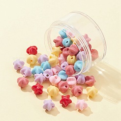 50Pcs 6 Colors Opaque Acrylic Beads&nbsp;MACR-FS0001-58