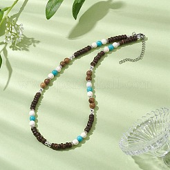 Natural Wenge Wood Pendant Necklaces&nbsp;NJEW-JN04791-03