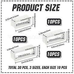 30Pcs 3 Styles Rectangle Silicone Retainer Buckle Holder Watchbands Retaining Hoop Replacement Watch Strap Clasp&nbsp;FIND-CN0002-39B