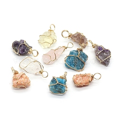 Raw Rough Natural Mixed Gemstone Pendants&nbsp;FIND-PW0020-04