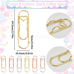 18Pcs 3 Colors Carbon Steel Pen Clips for Notebook Scrapbook&nbsp;FIND-SP0002-99