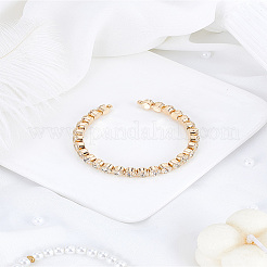 1Pc Alloy Rhinestone Cuff Bangles for Women&nbsp;BJEW-LP0012-02G