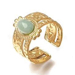 304 Stainless Steel Cuff Open Rings&nbsp;RJEW-F213-02G-09
