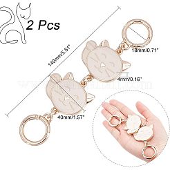 Alloy Enamel Cat Link Chains for Purse Chains&nbsp;PURS-WH0001-40