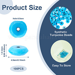 100Pcs Afghan Synthetic Turquoise Beads&nbsp;G-TA0003-39