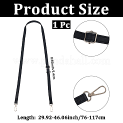 1Pc Black PU Imitation Leather Adjustable Bag Straps&nbsp;AJEW-CL0002-19P
