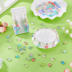 100Pcs 10 Style Transparent Acrylic Pendants&nbsp;PALLOY-TAC0229