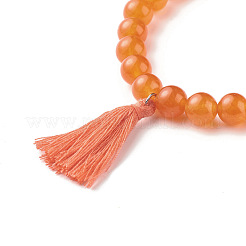 Dyed Natural Malaysia Jade Round Beads Stretch Bracelets Set&nbsp;BJEW-JB06956