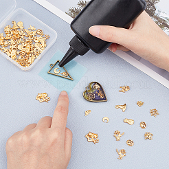 120Pcs 15 Styles Alloy Cabochons&nbsp;FIND-OC0001-11