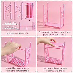 Plastic Mini Clothes Closet with Coat Hanger&nbsp;DOLL-WH0007-14A