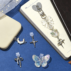 5Pcs PVC Mobile Dustproof Plugs & Iron Cell Phone Holder Stand&nbsp;HJEW-SW00399