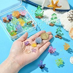28Pcs 14 Styles Resin Marine Organism Display Decorations&nbsp;RESI-CJ0004-72