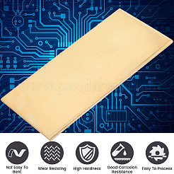 2Pcs Brass Sheet&nbsp;KK-SP0002-57B