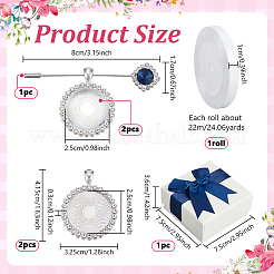 Zinc Alloy Rhinestone Lapel Pin Backs Making Kits&nbsp;JEWB-NB0001-31B
