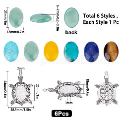 DIY Turtle Gemstone Pendant Making Kits&nbsp;DIY-SC0019-06