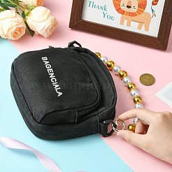Plastic Imitation Pearl Bead Bag Extension Chains&nbsp;FIND-CJ00004