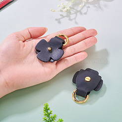 Flower Cowhide Suspension Clasps&nbsp;FIND-TAC0036-055G-02
