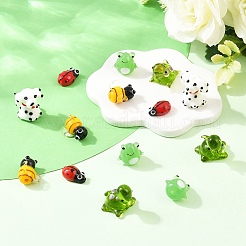 5Pcs 5 Styles Handmade Lampwork Beads&nbsp;LAMP-YW0001-98
