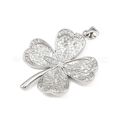 Brass Micro Pave Cubic Zirconia Pendants&nbsp;KK-K411-09P