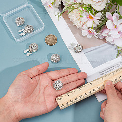 6Pcs Alloy Rhinestone Cufflinks&nbsp;BUTT-MA0001-11