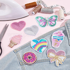 12Pcs 12 Styles Computerized Embroidery Cloth Iron On/Sew On Patches&nbsp;DIY-PH0023-24