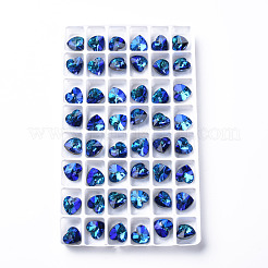 Heart Electroplated Glass Charms&nbsp;EGLA-N006-012