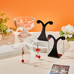 Acrylic Slant Back Single Earring Display Stands&nbsp;EDIS-WH0030-33A